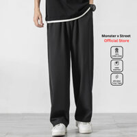 Quần Dài nỉ Xuông TRƠN màu Form Rộng MONSTER X STREET Track Pants Unisex Nam Nữ Local Đứng Form Co Giãn Tốt