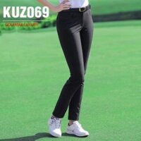 Quần dài nữ đánh Golf chính hãng PGM - KUZ069 - Chất liệu 86 sợi Po  14 spandex cao cấp, bền đẹp - Đen - L