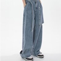 Quần dài nữ HUYENANH cạp cao rách gấu, quần jeans dài trẻ trung phong cách ulzzang_J28