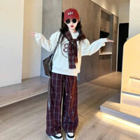 Quần dài nữ ống suông kẻ vải umi dạ 15-65kg