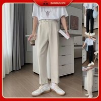 Quần dài ống suông màu trơn dáng rộng quần ống suông thời trang quần tây nữ xu hướng Hàn Quốc dành đồ bộ quần dài nam nữ