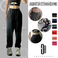 Quần dài thể thao jogger nam nữ form ống rộng rút dây tập gym yoga nhảy dance co giãn rũ nhẹ cực trend