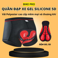 Quần Đạp Xe Nam Nữ BIKE PRO Có Đệm Gel 5D Quần Yếm Đệm Mông Đi Xe Đạp Siêu Êm Thoáng Khí Chống Trượt Tiện Dụng