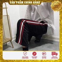 Quần ĐEN 3 SỌC ĐỎ Nam Nữ Unisex