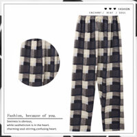 Quần Đi Bộ Nam Nữ Cùng Phong Cách Mùa Hè Quần Pyjama Bong Bóng Cotton Lụa Cao Cấp Cảm Giác Có Thể Mặc Bên Ngoài Quần Kẻ Sọc Rời Nhà Quần