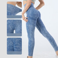 Quần đi xe đạp chạy bộ ôm bụng nâng mông cạp cao thể thao thoáng khí