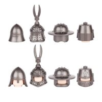 Quân Đội Cổ Đại Hiệp sĩ lâu đài lính Mũ bảo hiểm người đàn ông Mũ Phụ Kiện cảnh tương thích với Đồ chơi khối xây dựng hạt nhỏ
