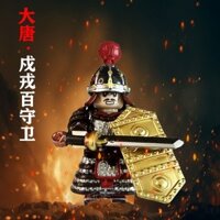 Quân Đội Lắp Ráp Minifigures Xuânjia Mo Dao Quân Đội Chiến Binh Trăm Quân Đội Thần Chính Sách Triều Đại Đường Song Đồ Chơi Nam Cô Gái Cổ Bảo Vệ Buil