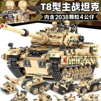 Quân Đội Theo Dõi Xe Thiết Giáp Trẻ Em Bé Trai Cảnh Sát Tương Thích Lego Xe Tăng Đồ Chơi Quà Tặng