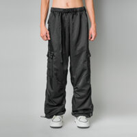 Quần Dù Túp Hộp Ống Rộng XFIRE BACKTOSTREETZ NYLON CARGO PANTS IN BLACK