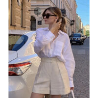 Quần đùi Âu nữ màu nâu