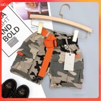 Quần đùi bé trai 1-6 tuổi túi hộp rằn ri, Quần kaki cho bé kiểu dáng khỏe khắn thời trang