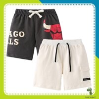 Quần đùi bé trai DINOKING Quần short thun cotton nỉ da cá cho bé trai mùa hè Hàn Quốc Quần sooc trẻ em 2 - 8 tuổi QS23