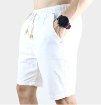 Quần đùi đũi nam - Trắng - M