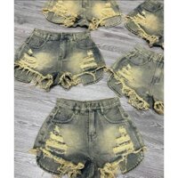 quần đùi jean a11 rách túi jean 2150 3 size S M L