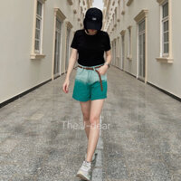 Quần đùi jean loang 2 màu (ảnh thật shop tự chụp)