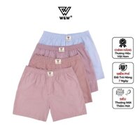 Quần đùi kẻ nam W&W, chất liệu Cotton mềm mại, thoáng mát, WSH17