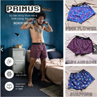 Quần đùi nam combo 4 boxer shorts Logo Primus note màu khi thanh toán