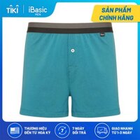Quần đùi nam cotton mặc nhà iBasic SHM003 - Xanh nhớt - S