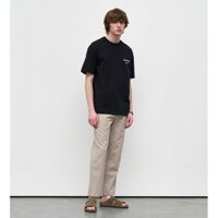 Quần đũi nam Minbridge form Loose Tapered Linen Full Banding Crop Pants MWPT31B1