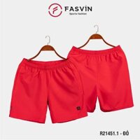 Quần đùi nam ngắn chạy bộ Fasvin R21451.HN vải Dù Gió nhẹ mát tiện dụng thể thao hay mặc nhà - Đỏ.1 - Size 5  72 - 78kg