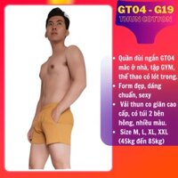 Quần Đùi Nam ngắn GT04, mặc ở nhà, tập GYM, thể thao..., có túi 2 bên