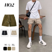 Quần Đùi Nam, Quần Short Kaki Túi Hộp Phong Cách Hàn Quốc Unisex