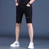 QUẦN ĐÙI NAM SHORT JEAN CO DÃN 2 MÀU ĐEN TRẮNG CƠ BẢN CHẤT ĐẸP GIÁ TỐT