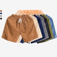 Quần đùi nam thể thao chất nhung co dãn cao cấp, quần short nam mặc nhà mềm mịn thấm hút mồ hôi