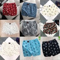 Quần đùi ngủ  nam chất kate cotton mặc mát - Ngẫu nhiên - 50-57kg
