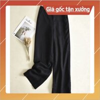 Quần Đũi Nhật, Ống Rộng, Dài - Quần Culottes Đũi Dáng Dài Ống Rộng Siêu Hot Dáng Suông - Cạp Chun Khoá Thật Siêu Mát 164