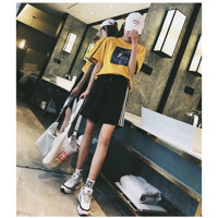 Quần đùi nỉ nam nữ 3 sọc thời trang - Đen