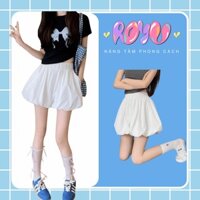 Quần đùi nữ bí phồng, Quần Short nữ dáng bí chất voan đẹp mềm mặc xinh - ROYU