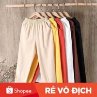 Quần đũi nữ dáng baggy cao cấp quần ống nhỏ chất đũi nhật 005