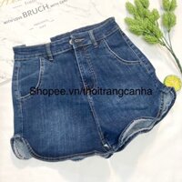 Quần đùi nữ jean thun lưng cao co giãn mạnh - Hàng đẹp lai bầu -  từ 38kg-48kg - QU651