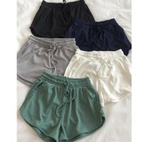 Quần đùi nữ mặc nhà , Quần short nữ thể thao lưng thun thiết kế rút dây thời trang năng động nhiều màu - Q043