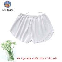 Quần Đùi Nữ New Design, Quần Short Nữ Cạp Chun, Vải Lụa Mịn, Thoáng Mát ,Mặc Thoải Mái Nhiều Màu  40-65 kg QA0003 - Trắng - Freesize