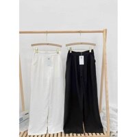 Quần đũi nữ ống rộng lưng thun DOLOXI cao cấp Hàn Quốc Q813 - Đen,XL