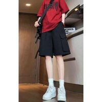 quần đùi nữ quần đi biển Quần short trang phục đi làm quần lửng thể thao rộng rãi tôn dáng gầy cạp cao mẫu mới kiểu Mỹ mẫu mỏng mùa hè cho nữ quần ống rộng