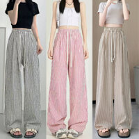 Quần Đũi Ống Rộng Nữ Avocado Quân Ống Suông Kẻ Sọc Cạp Chun Co Dãn phong cách Hàn Quốc