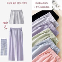 Quần đùi, quần dài nữ cotton tự nhiên, mềm mại, thoáng mát