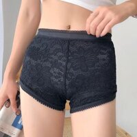 Quần Đùi Ren, Quần Váy Mặc Trong Kiểu Hoa Cúc - Đen