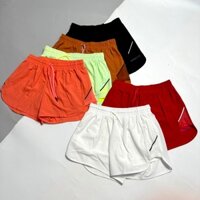 Quần Đùi Short Thể Thao 2 Lớp Nữ QN06 Vải Dù Nhẹ Thoáng Khô Nhanh Tập Gym, Chạy bộ, Đạp Xe, Aerobic