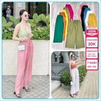 Quần đũi suông ống rộng phối nơ siêu hot