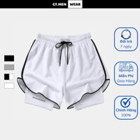 Quần Đùi Thể Thao nam 2 Lớp QT011. Quần Short nam 2 lớp Phù Hợp Chạy Bộ, Bơi, Tập gym, đạp xe, chơi thể thao...