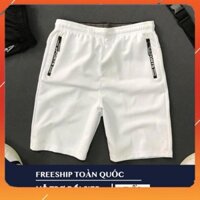Quần đùi thể thao nam 2 túi kéo khoá vải thun lạnh dày đẹp