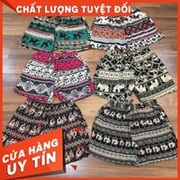 Quần đùi thổ cẩm - giao họa tiết ngẫu nhiên  Quần đùi lanh thổ cẩm nữ