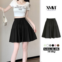 Quần đùi váy bigsize nữ cạp chun phối dây buộc nơ mặc ở nhà, đi dạo, đi tập thể dục hàng đẹp chuẩn phom QS81