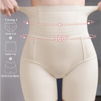 Quần gen bụng định hình cạp cao , dáng dài mặc thay quần váy thêm 4 thanh nẹp chống cuộn - GB28