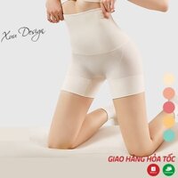 Quần gen bụng XUU cạp cao cotton lạnh cao cấp 4 thanh nẹp chống cuộn siết eo gọn bụng - GB43